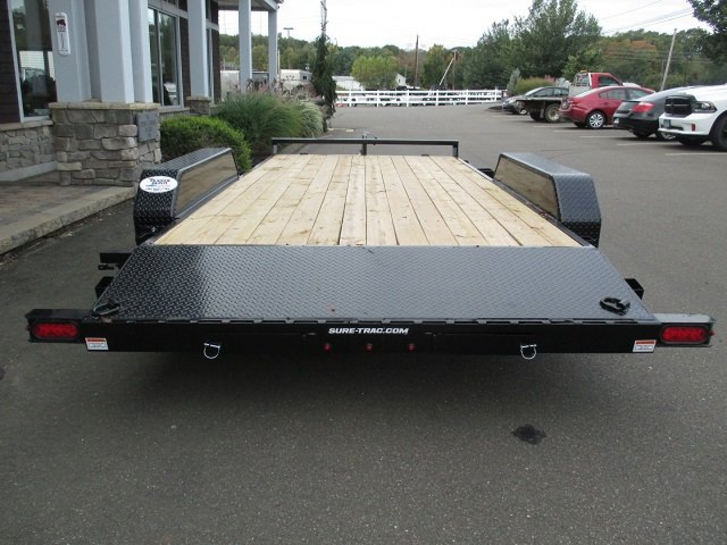 New Sure-Trac 6'10" x 16' Wood Deck Open Car Hauler 7K
