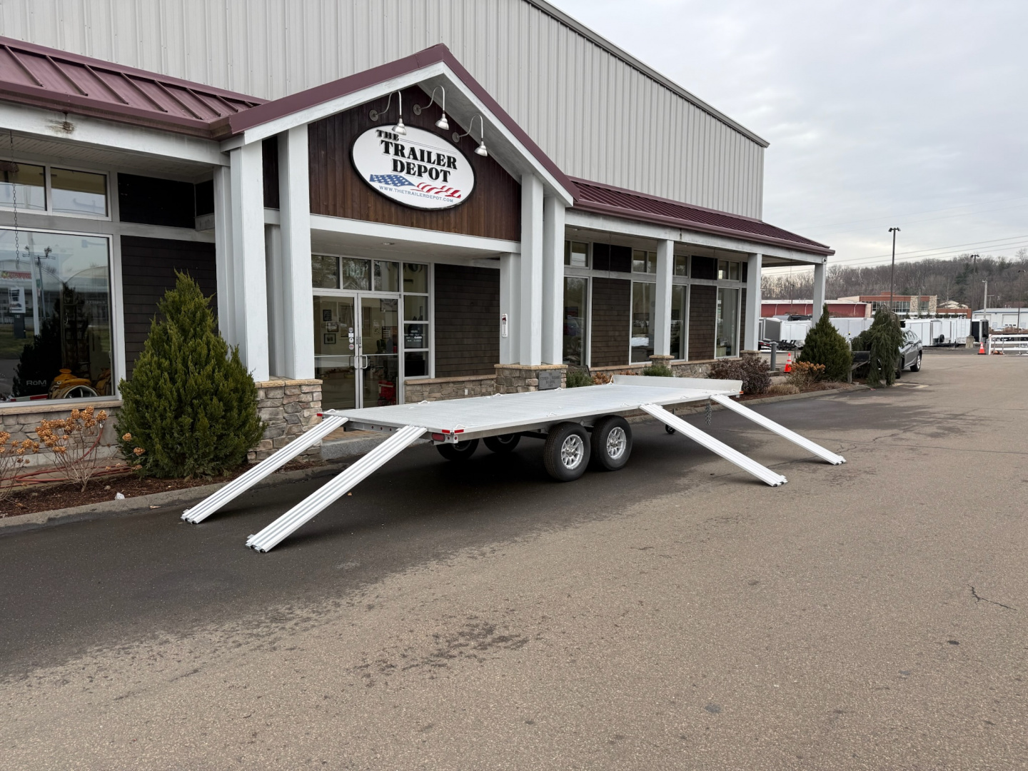 New Aluma 7'4" x 18' ATV Trailer 7K