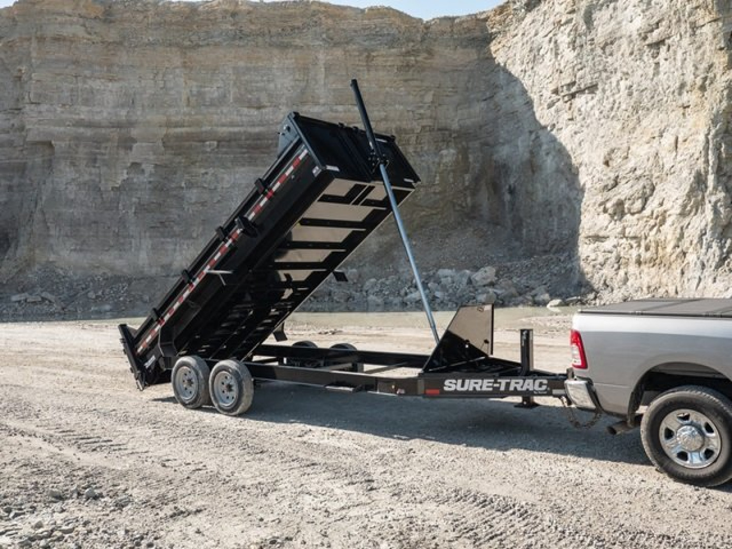 New Sure-Trac 7′ X 14′ PRO SERIES TELESCOPIC DUMP TRAILER 15.4K