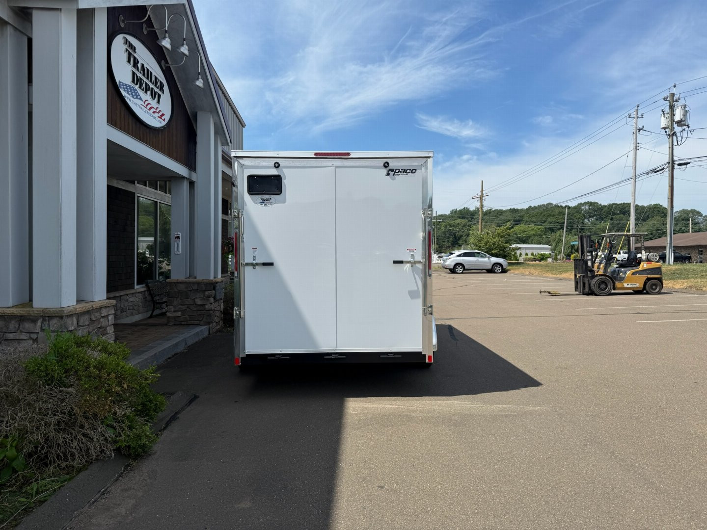 New Pace American 7' x 16' + V-Nose Enclosed Cargo Trailer with Ramp Door 7K