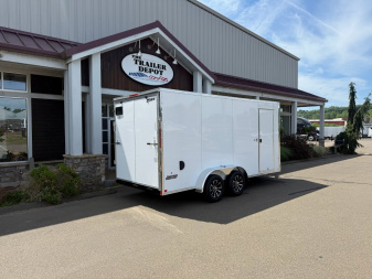 New Pace American 7' x 16' + V-Nose Enclosed Cargo Trailer with Ramp Door 7K