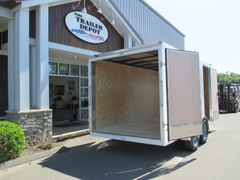 New Pace American 7' x 14' + V-Nose Enclosed Cargo Trailer with Barn Doors 7K