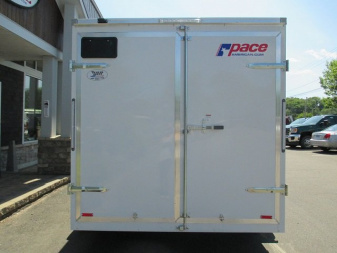 New Pace American 7' x 14' + V-Nose Enclosed Cargo Trailer with Barn Doors 7K
