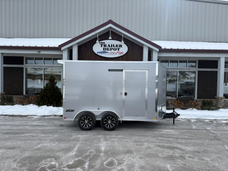 New Pace American 7' x 12' + V-Nose Enclosed Cargo Trailer with Ramp Door 7K
