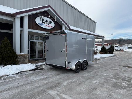 New Pace American 7' x 12' + V-Nose Enclosed Cargo Trailer with Ramp Door 7K