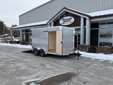 New Pace American 7' x 12' + V-Nose Enclosed Cargo Trailer with Ramp Door 7K