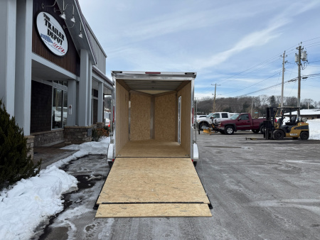 New Pace American 7' x 12' + V-Nose Enclosed Cargo Trailer with Ramp Door 7K