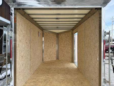 New Pace American 7' x 12' + V-Nose Enclosed Cargo Trailer with Ramp Door 7K