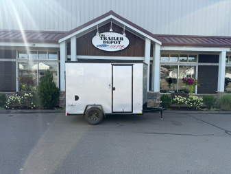 New Pace American 6′ X 10′ + V-NOSE ENCLOSED CARGO TRAILER WITH RAMP DOOR 2.9K