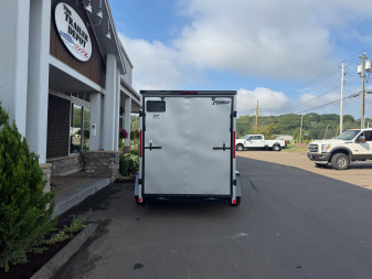 New Pace American 6′ X 10′ + V-NOSE ENCLOSED CARGO TRAILER WITH RAMP DOOR 2.9K