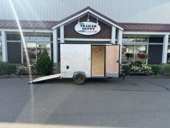 New Pace American 6′ X 10′ + V-NOSE ENCLOSED CARGO TRAILER WITH RAMP DOOR 2.9K