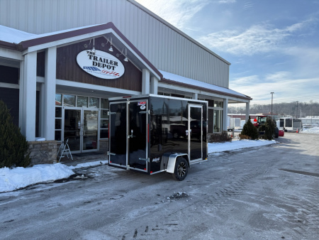 New Pace American 6′ X 10′ + V-NOSE ENCLOSED CARGO TRAILER WITH BARN DOORS 2.9K