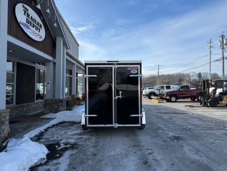 New Pace American 6′ X 10′ + V-NOSE ENCLOSED CARGO TRAILER WITH BARN DOORS 2.9K