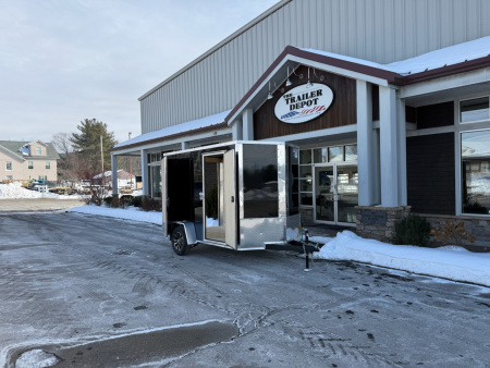 New Pace American 6′ X 10′ + V-NOSE ENCLOSED CARGO TRAILER WITH BARN DOORS 2.9K