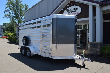 New FEATHERLITE 6’7″ X 16′ LIVESTOCK BUMPER PULL TRAILER