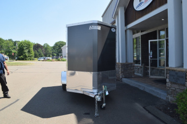 New EZ Hauler 5′ X 10′ + V-NOSE ENCLOSED CARGO TRAILER WITH RAMP DOOR 2.9K