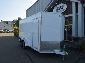 New EZ HAULER 7′ X 16′ + V-NOSE ENCLOSED CARGO TRAILER WITH RAMP DOOR 7K