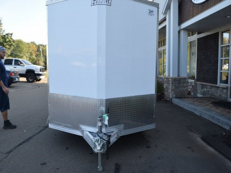 New EZ HAULER 7′ X 16′ + V-NOSE ENCLOSED CARGO TRAILER WITH RAMP DOOR 7K