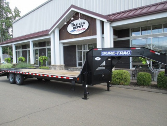 New SURE-TRAC 8’6” X 20’ + 5′ LOW PROFILE GOOSENECK DECKOVER 15K