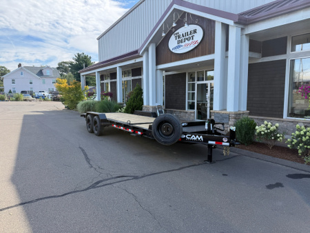 New CAM SUPERLINE 7′ X 18′ + 4′ BEAST SPLIT TILT TRAILER 22K