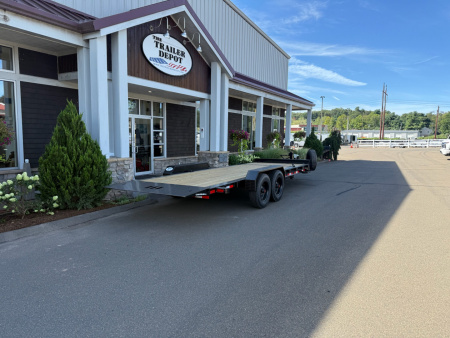 New CAM SUPERLINE 7′ X 18′ + 4′ BEAST SPLIT TILT TRAILER 22K
