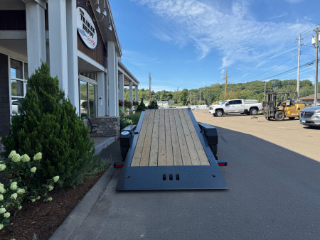 New CAM SUPERLINE 7′ X 18′ + 4′ BEAST SPLIT TILT TRAILER 22K