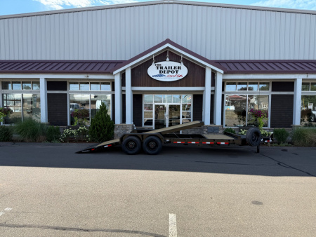 New CAM SUPERLINE 7′ X 18′ + 4′ BEAST SPLIT TILT TRAILER 22K