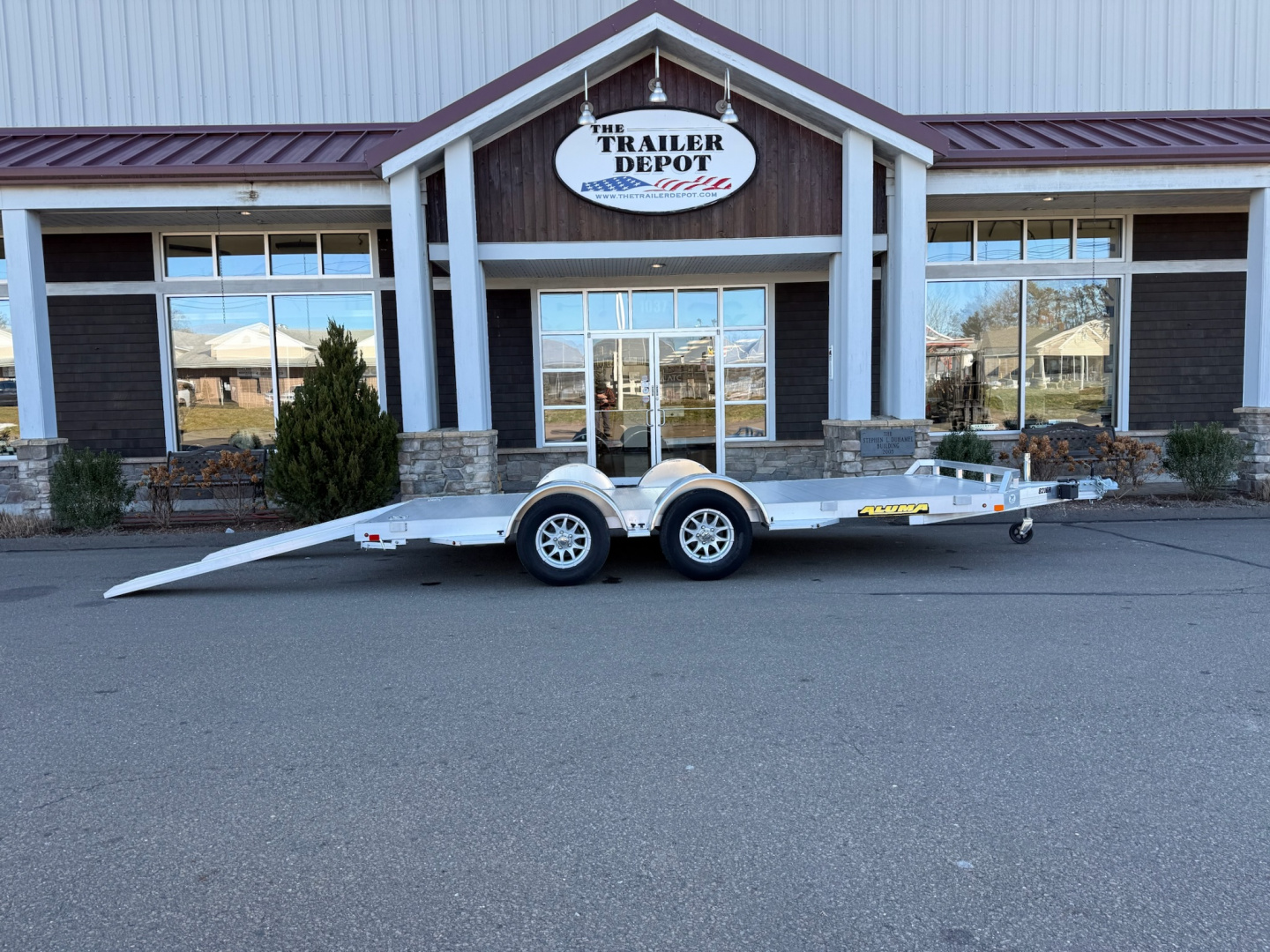 New ALUMA 6’8″ X 16′ OPEN CAR/MOTORCYCLE/ATV TILT TRAILER 7K