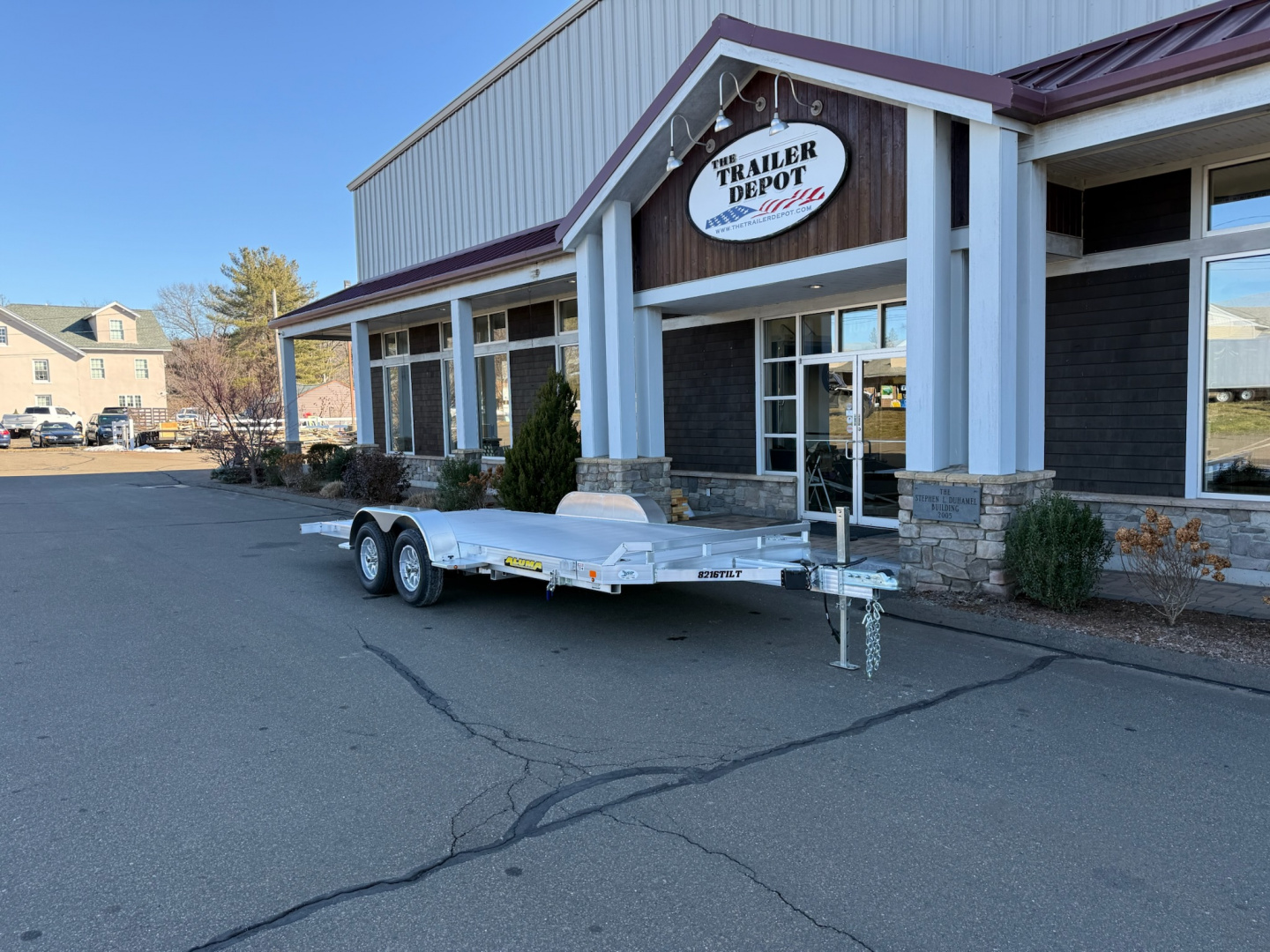 New ALUMA 6’8″ X 16′ OPEN CAR/MOTORCYCLE/ATV TILT TRAILER 7K