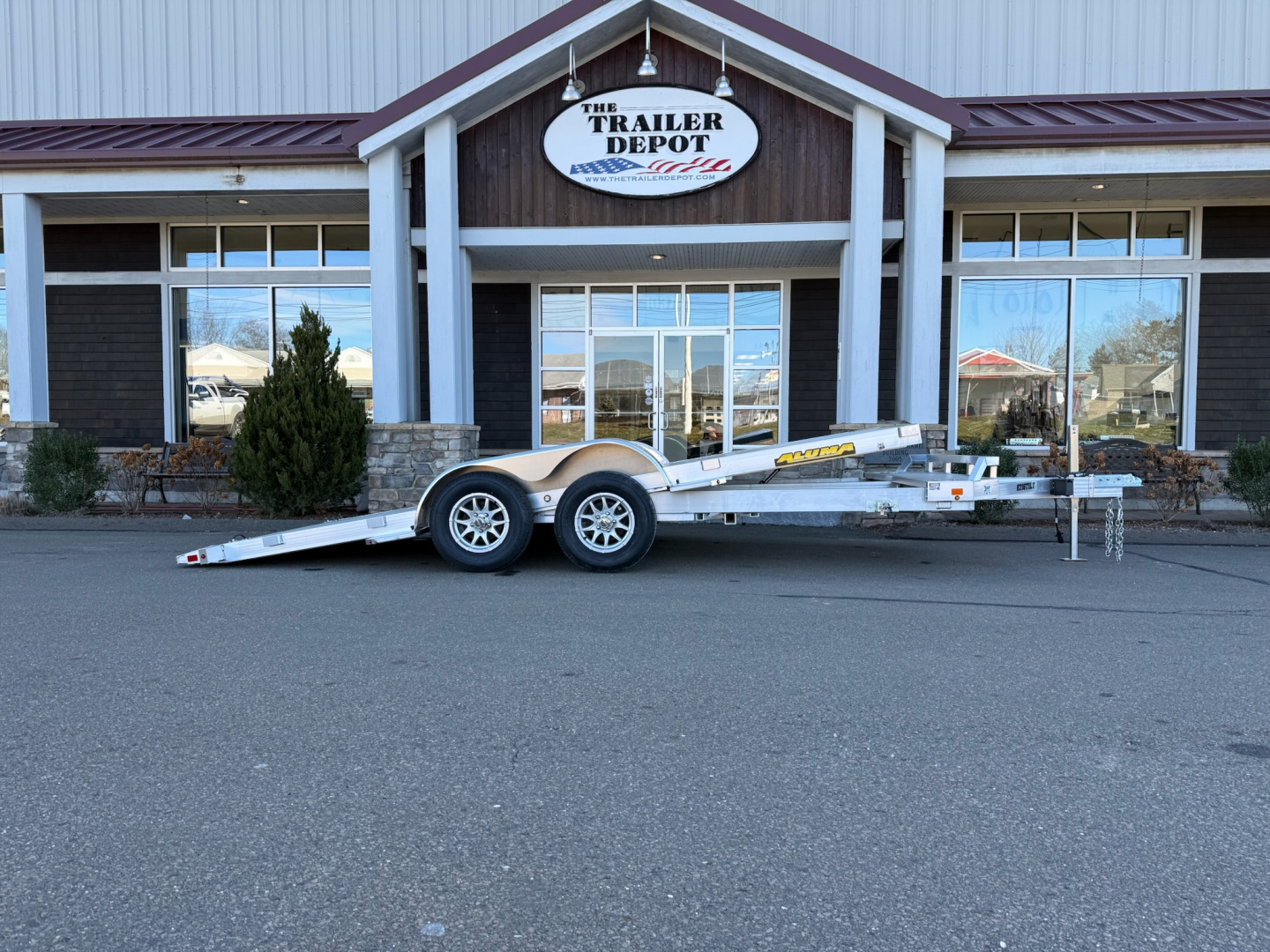 New ALUMA 6’8″ X 16′ OPEN CAR/MOTORCYCLE/ATV TILT TRAILER 7K