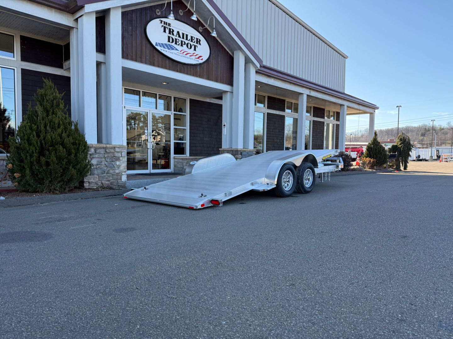 New ALUMA 6’8″ X 16′ OPEN CAR/MOTORCYCLE/ATV TILT TRAILER 7K