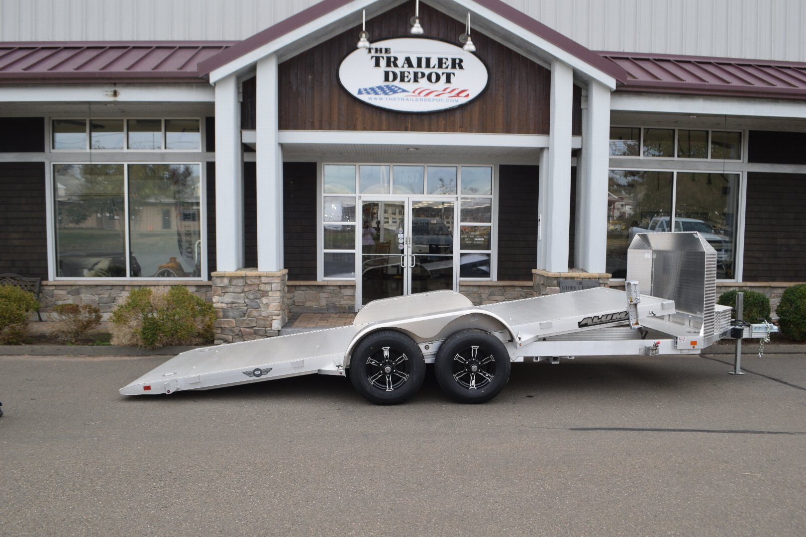 New ALUMA 6’9″ X 18′ OPEN CAR HAULER TILT 25TH ANNIVERSARY TRAILER 9.9K