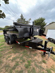 New 2025 TEXAS PRIDE TRAILERS DT7X14X2 Dump Trailer UPGRADES- 10K AXLES -12in CENTERS-3/16 TARP- SPARE