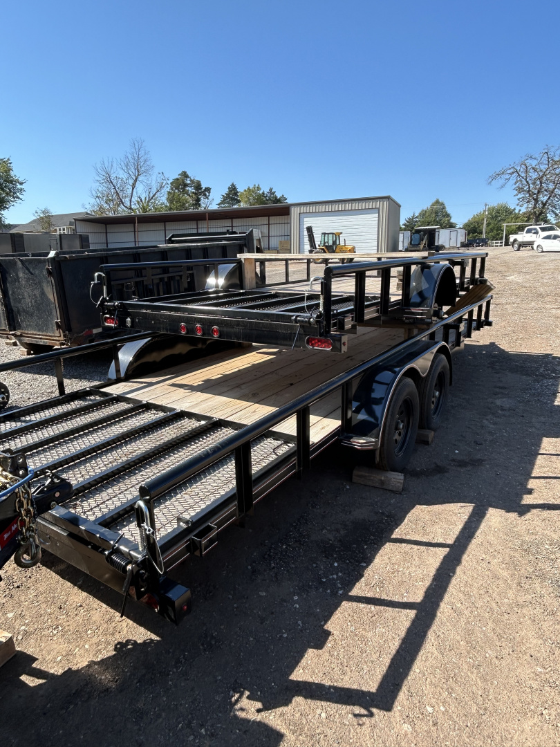New 2025 Coffee Creek MFG 83X20TA2 Utility Trailer-Pipe Top-Tool Box