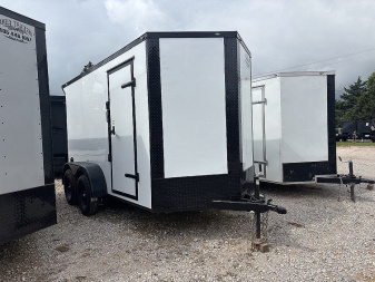 New 2025 FGT 6x12 Tandem Axle Cargo / Enclosed Trailer - BLACKOUT PACKAGE - SCREWLESS EXTERIOR - SPOILER