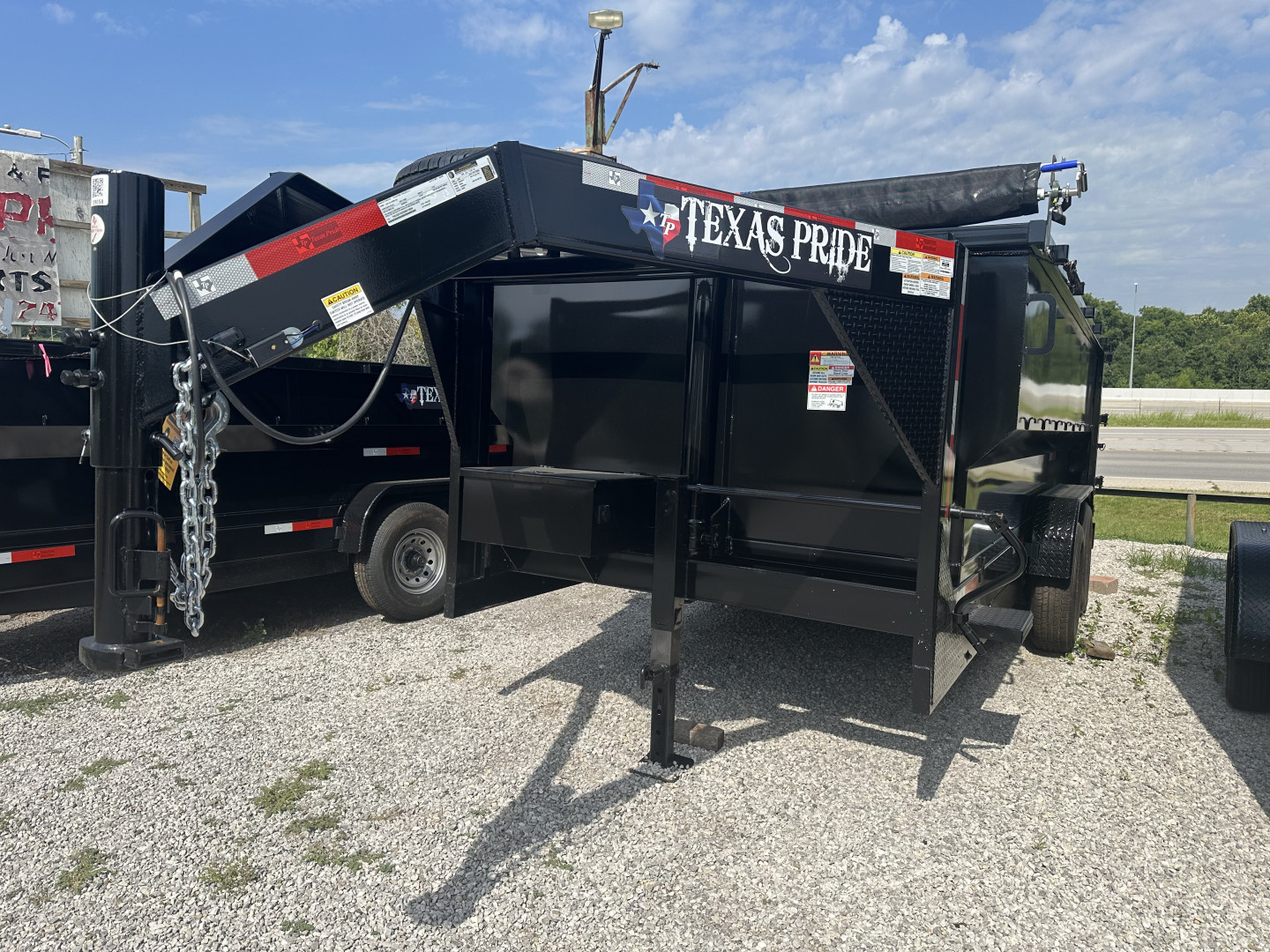 New 2025 Texas Pride Trailers 7X16X4GN Dump Trailer - RAMPS - SPARE TIRE-MANUAL TARP-3/16 FLOOR-Gooseneck