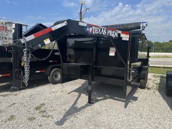 New 2025 Texas Pride Trailers 7X16X4GN Dump Trailer - RAMPS - SPARE TIRE-MANUAL TARP-3/16 FLOOR-Gooseneck