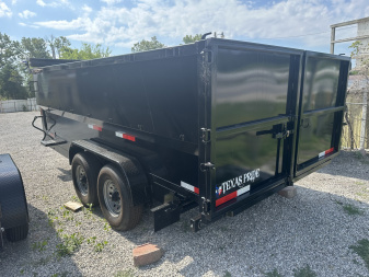 New 2025 Texas Pride Trailers 7X16X4GN Dump Trailer - RAMPS - SPARE TIRE-MANUAL TARP-3/16 FLOOR-Gooseneck