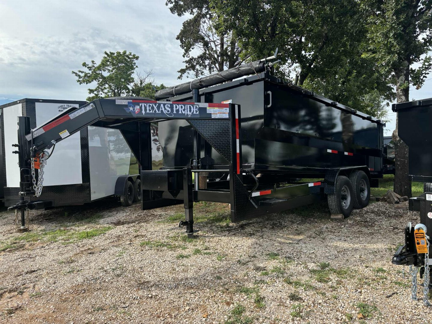 New 2025 Texas Pride Trailers 7X16X4GN Dump Trailer - RAMPS - SPARE TIRE