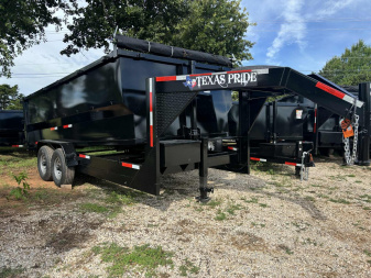 New 2025 Texas Pride Trailers 7X16X4GN Dump Trailer - RAMPS - SPARE TIRE