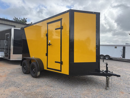 New 2025 FGT 6x12 Tandem Axle Cargo / Enclosed Trailer - BLACKOUT PACKAGE - SCREWLESS EXTERIOR - TWO TONE-REAR SPOILER