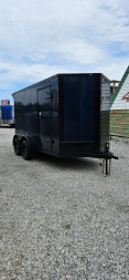 New 2025 FGT 6x12 Tandem Axle Cargo / Enclosed Trailer - BLACKOUT PACKAGE - SCREWLESS EXTERIOR - SPOILER-BLACKOUT PKG
