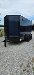 New 2025 FGT 6x12 Tandem Axle Cargo / Enclosed Trailer - BLACKOUT PACKAGE - SCREWLESS EXTERIOR - SPOILER-BLACKOUT PKG