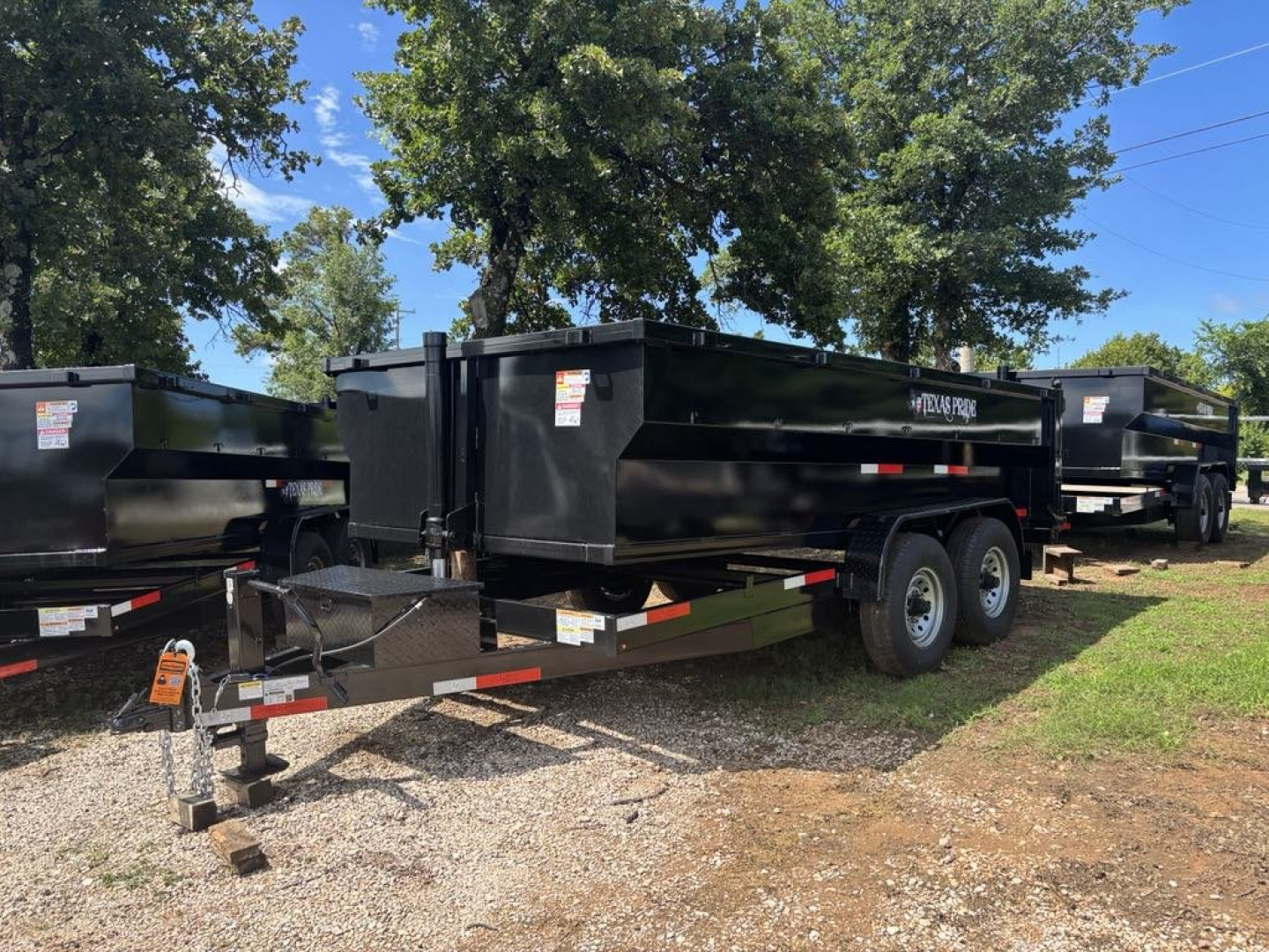 New 2025 Texas Pride Trailers 7X14X3 Dump Trailer - SPARE TIRE - NO TARP