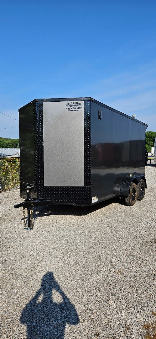 New 2025 FGT 7x14TA Cargo / Enclosed Trailer - - BLACKOUT PACKAGE - SCREWLESS - SPOILER