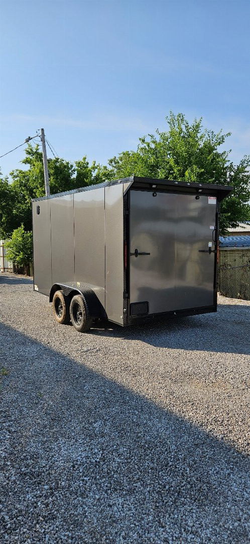 New 2025 FGT 7x14TA Cargo / Enclosed Trailer - - BLACKOUT PACKAGE - SCREWLESS - SPOILER