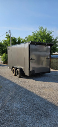 New 2025 FGT 7x14TA Cargo / Enclosed Trailer - - BLACKOUT PACKAGE - SCREWLESS - SPOILER