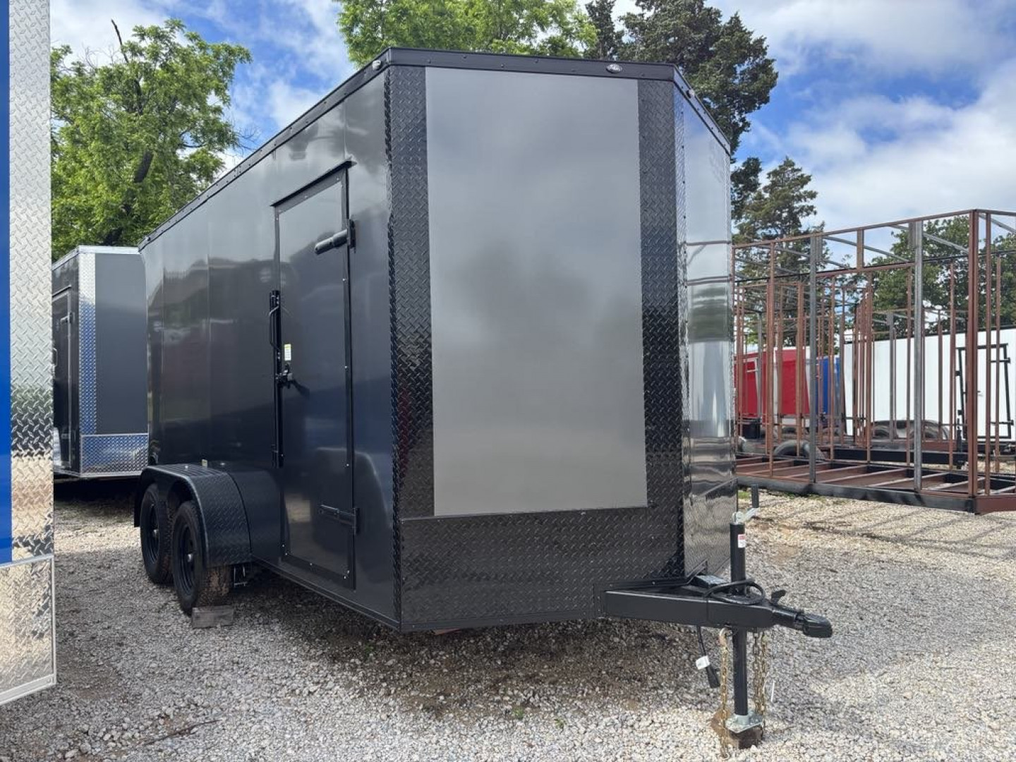 New 2025 FGT 7x14TA Cargo / Enclosed Trailer - - BLACKOUT PACKAGE - SCREWLESS - SPOILER