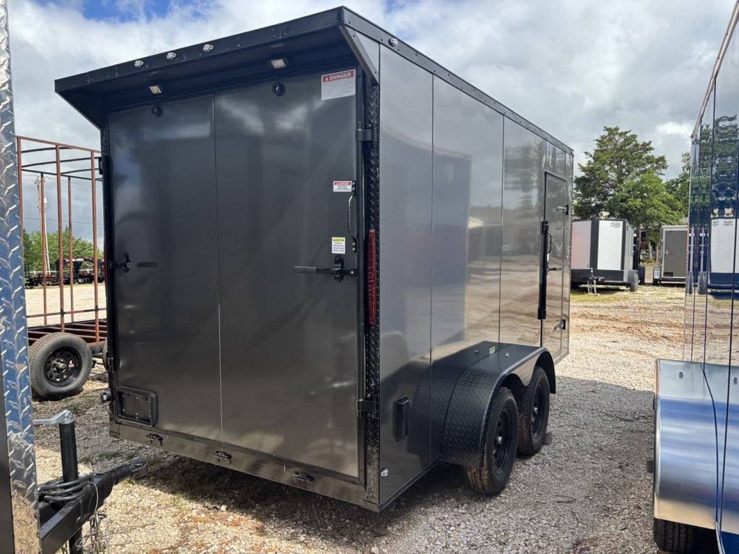 New 2025 FGT 7x14TA Cargo / Enclosed Trailer - - BLACKOUT PACKAGE - SCREWLESS - SPOILER