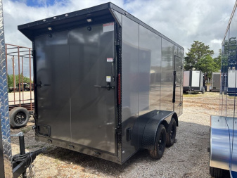 New 2025 FGT 7x14TA Cargo / Enclosed Trailer - - BLACKOUT PACKAGE - SCREWLESS - SPOILER